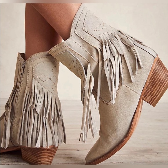 Free People Shoes - Free People Lawless Fringe Western Leather Boot.